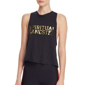Spiritual Gangster Metallic Logo Swing Tank